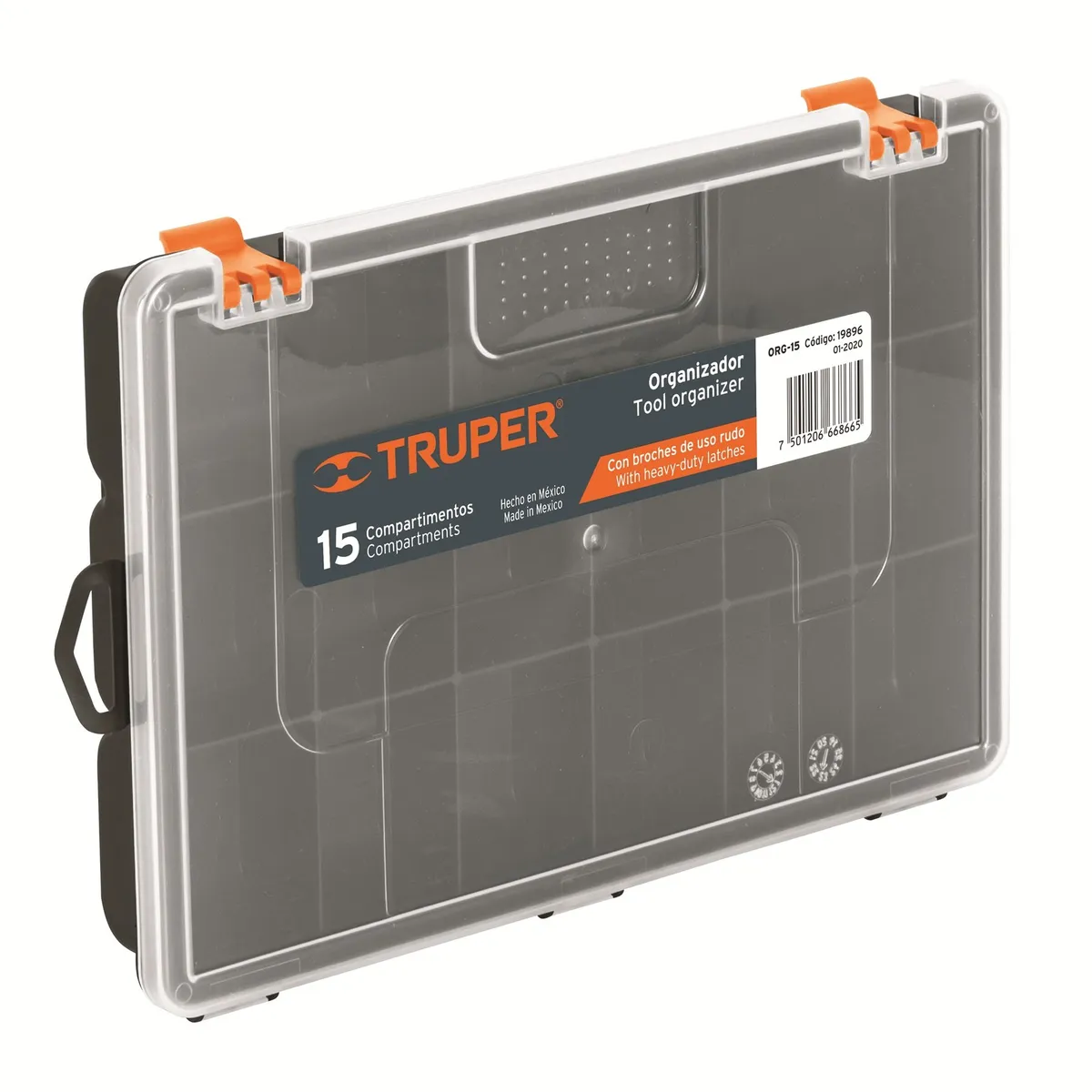 TRUPER - Organizador 11" con 15 compartimentos, Truper