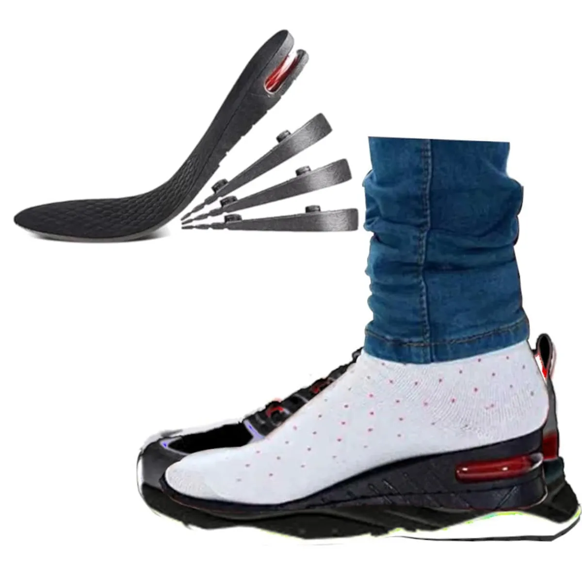 GENERICO - Plantilla Elevate Shoe invisible Aumento Alto Gel Size 36-42