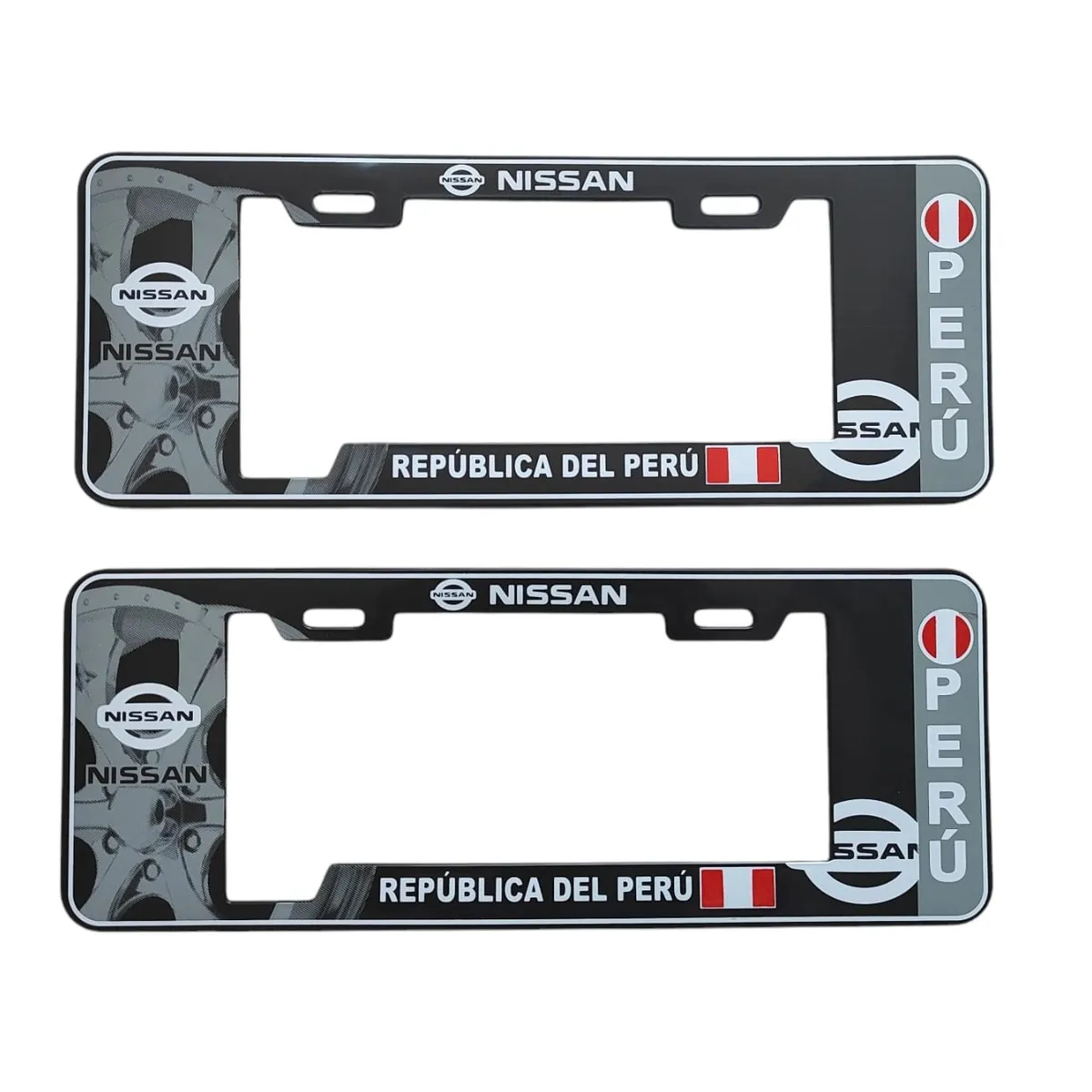 GENERICO - Porta Placa Modelo Europeo Perú Nissan Universal Negro