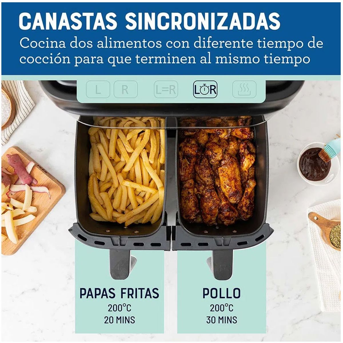 OSTER - Freidora de Aire Dual Oster DiamondForce CKSTAF7MCDDF