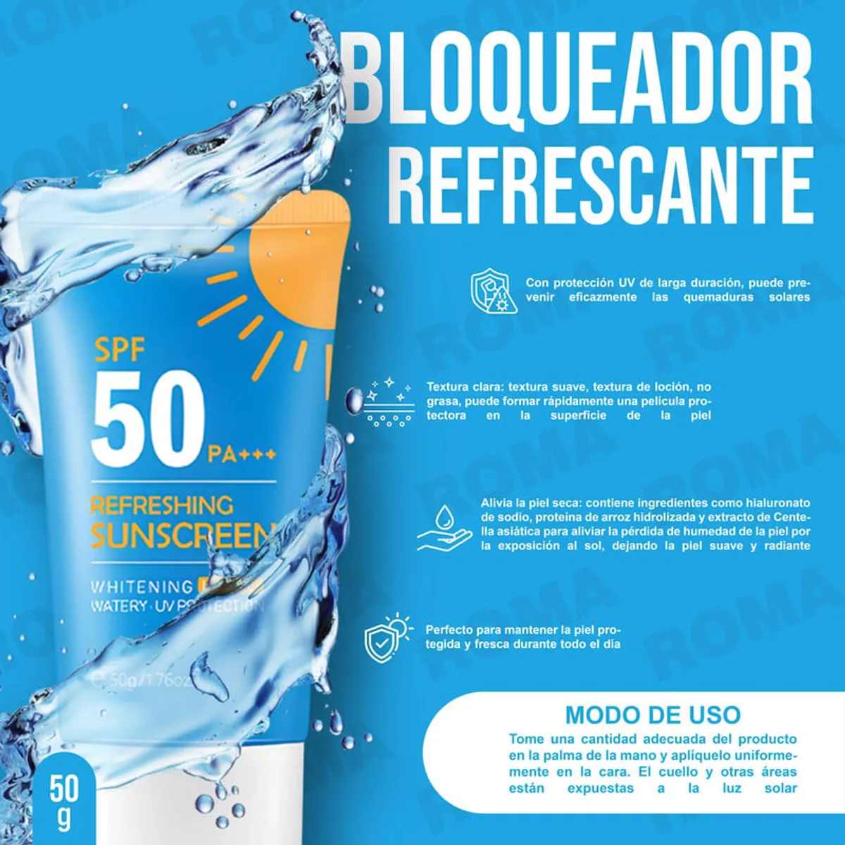 GENERICO - BLOQUEADOR REFRESCANTE SPF50 LAIKOU 50G
