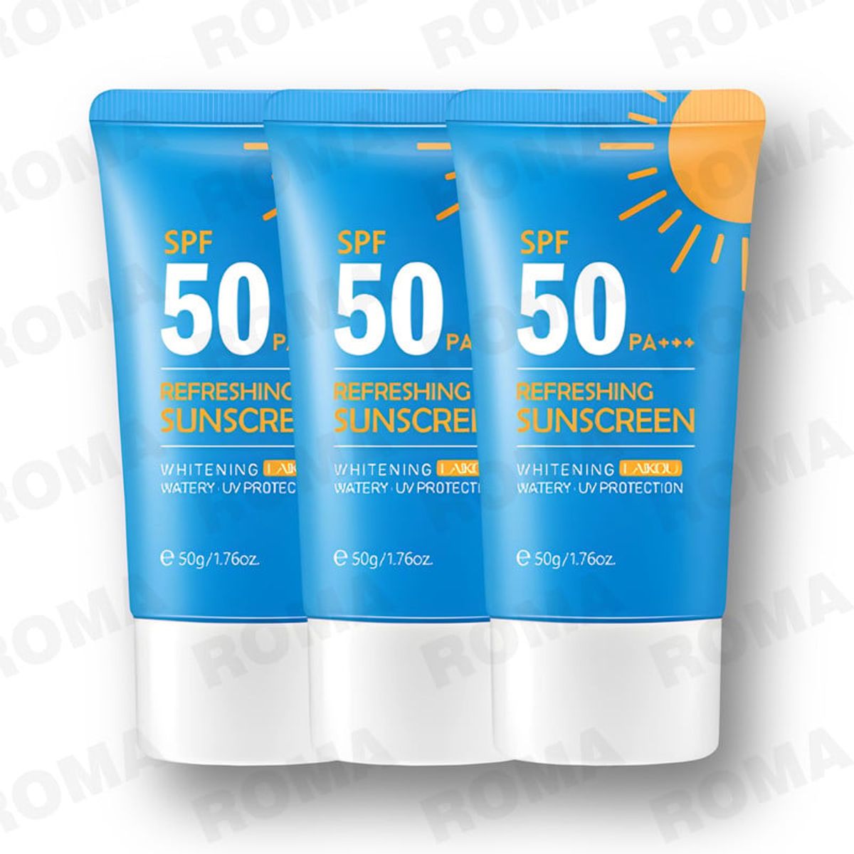 GENERICO - PACK 3 BLOQUEADOR REFRESCANTE SPF50 LAIKOU 300G