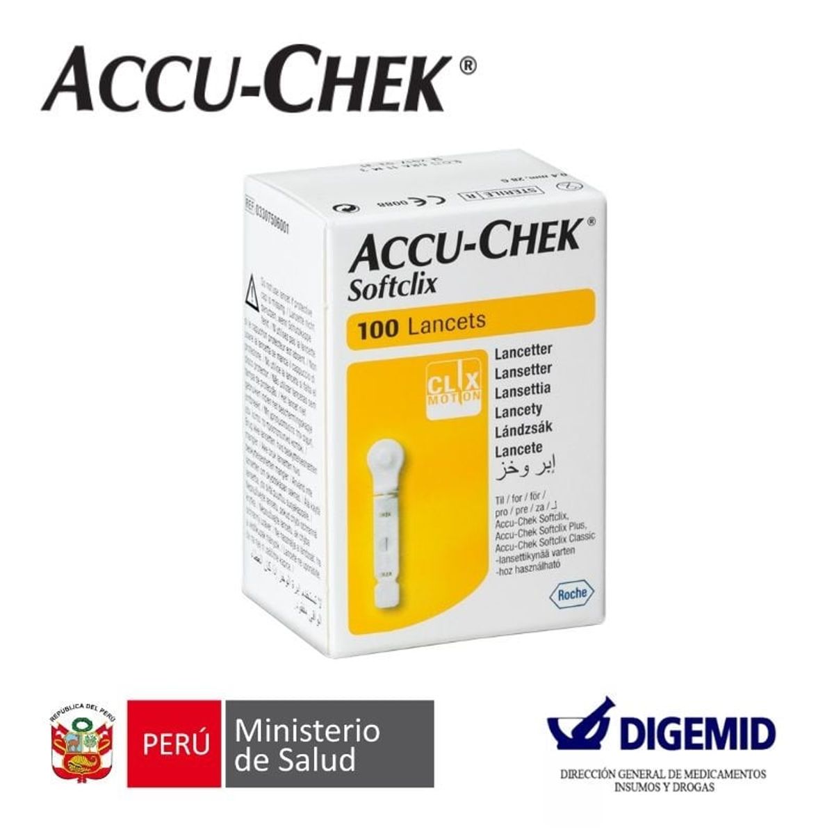 ACCU CHEK - Lanceta Accu Chek Softclix - 100 unid
