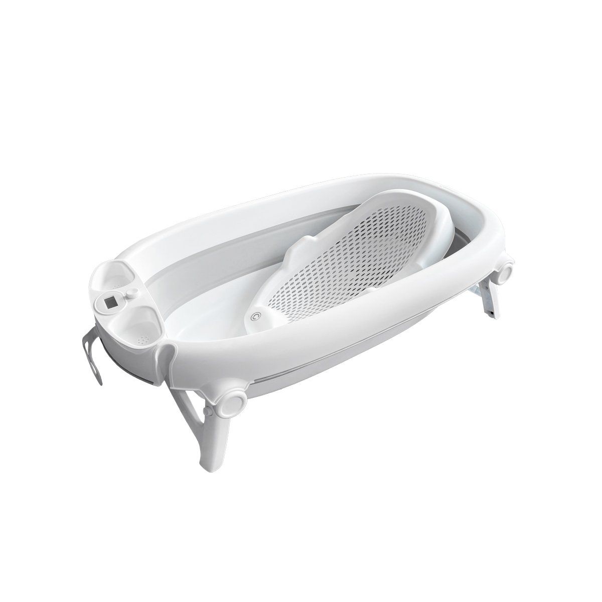 CARESTINO - Bañera Plegable con Sorporte Hawaii Gris