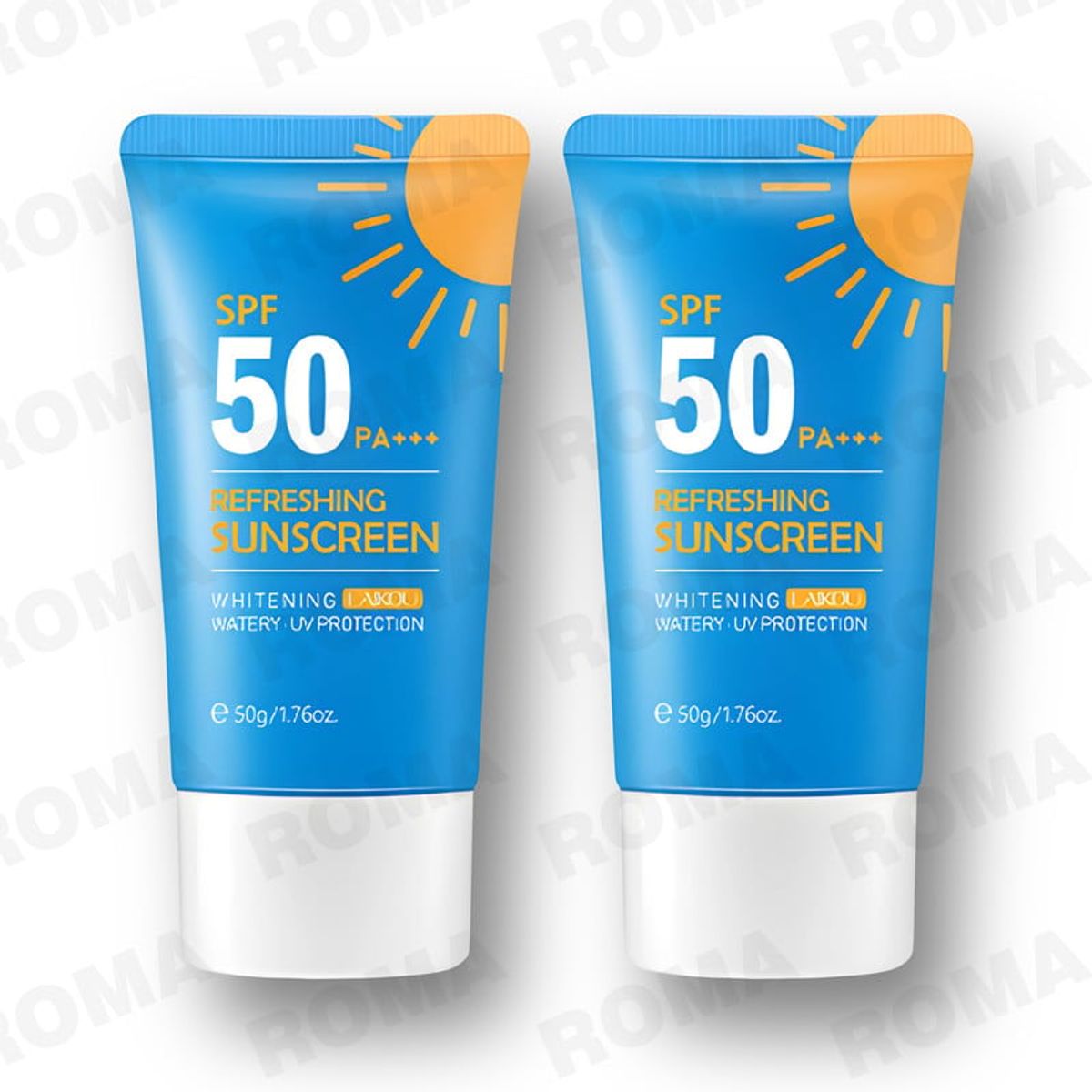 GENERICO - PACK 2 BLOQUEADOR REFRESCANTE SPF50 LAIKOU 100G