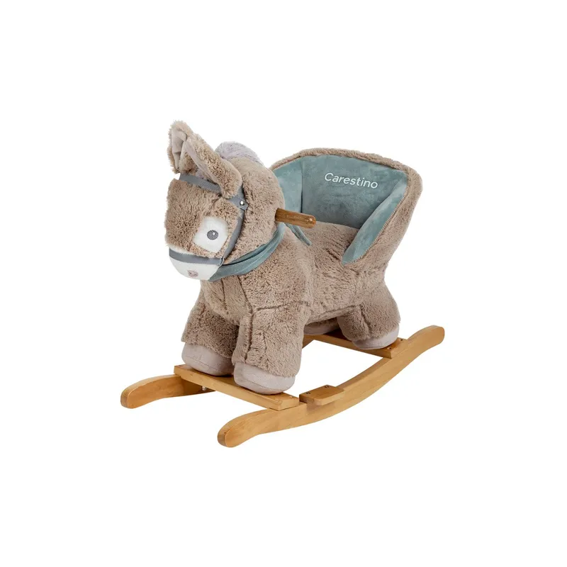 CARESTINO - Mecedor Peluche Carestino Burro Gris Oscuro