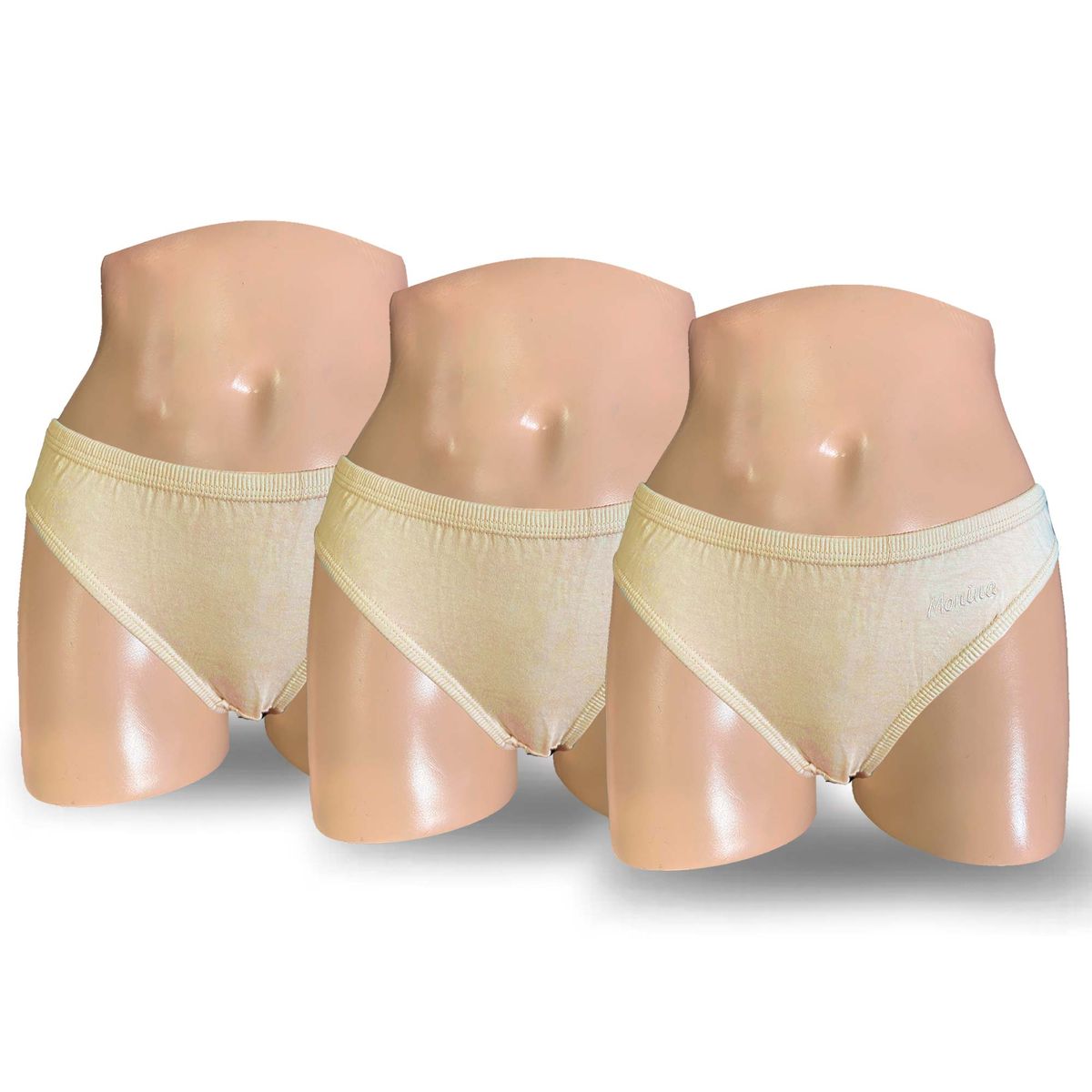 MONINA - Pack x3 Truza Bikini Monina Beige