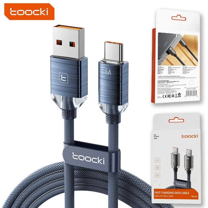 OEM - Cable Usb Tipo C - 2 Metros 6A Carga Rapida y Datos - Toocky