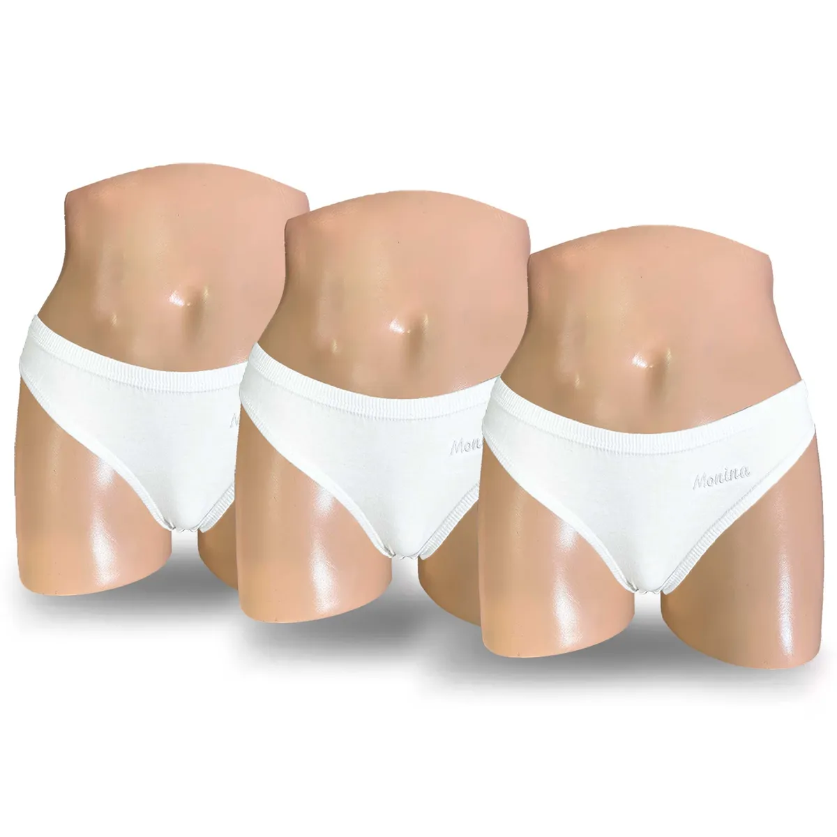 MONINA - Pack x3 Truza Bikini Monina Blanco