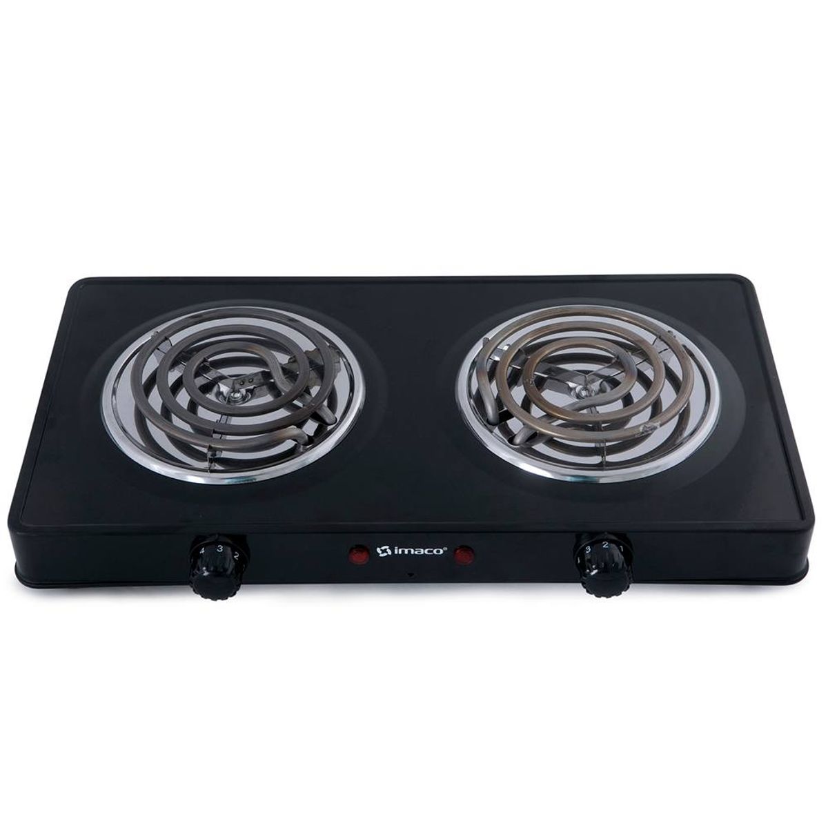 IMACO - Cocina Eléctrica 2 Hornillas Imaco HP-1400 Negro