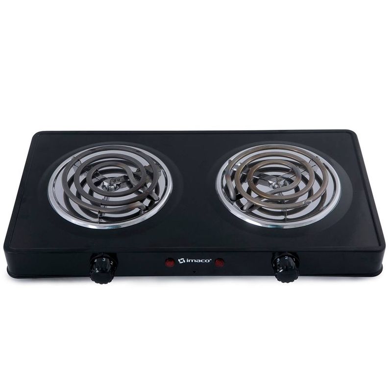 IMACO - Cocina Eléctrica 2 Hornillas Imaco HP-1400 Negro