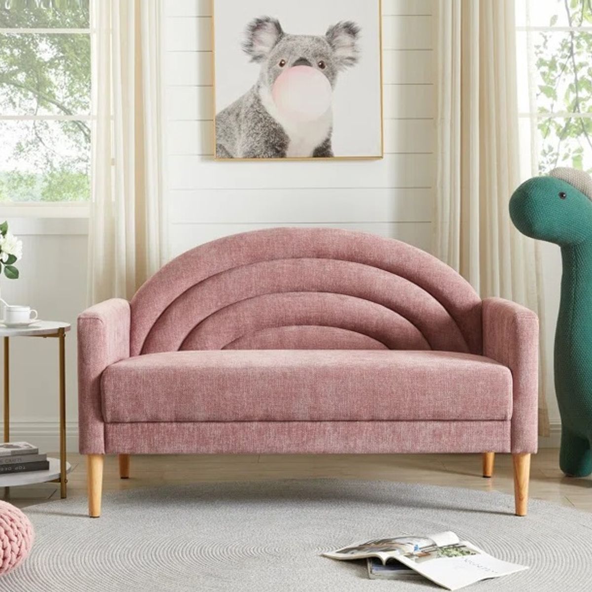 GENERICO - Sofá Arcoíris Yazmin 2 Cuerpos - Rosado