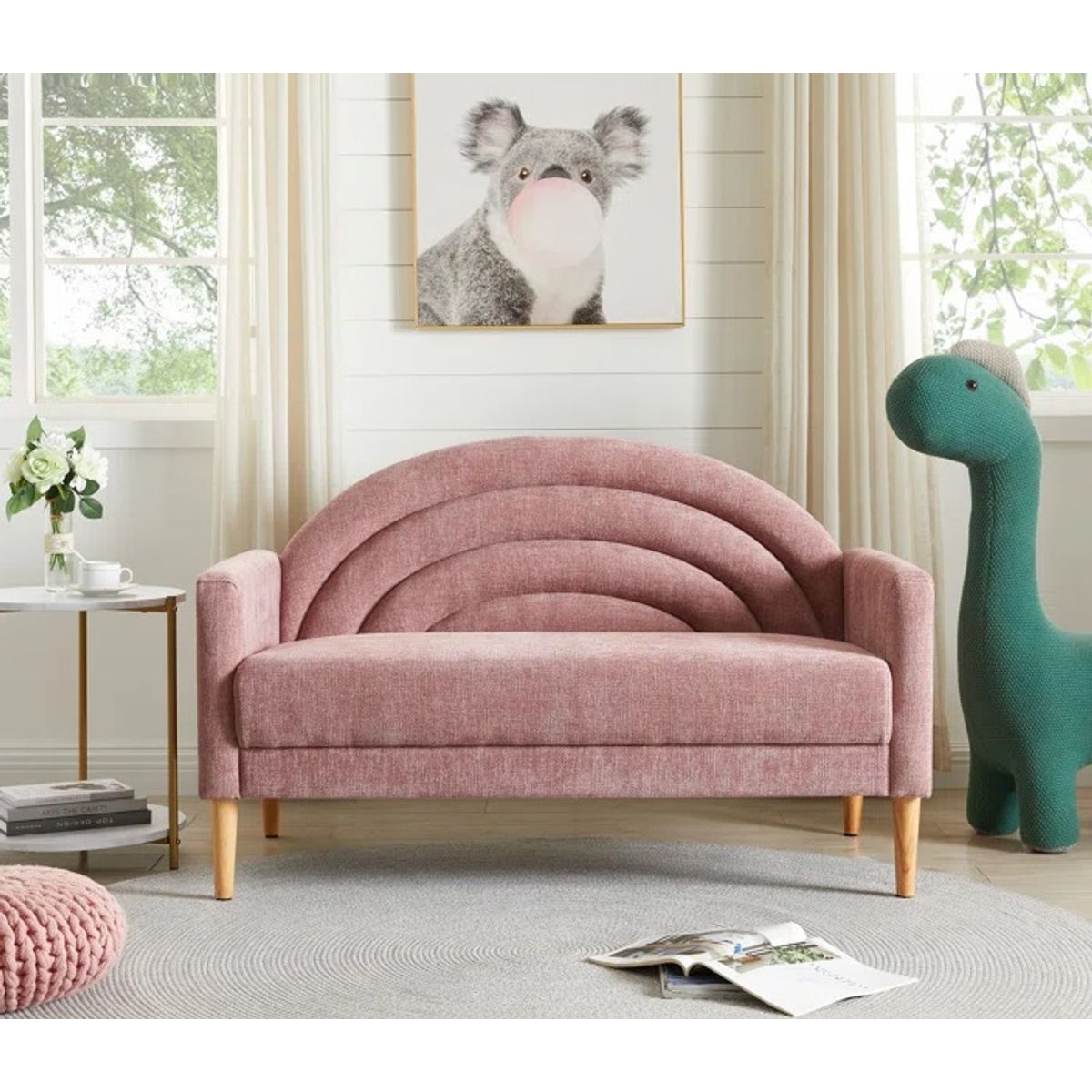 GENERICO - Sofá Arcoíris Yazmin 2 Cuerpos - Rosado