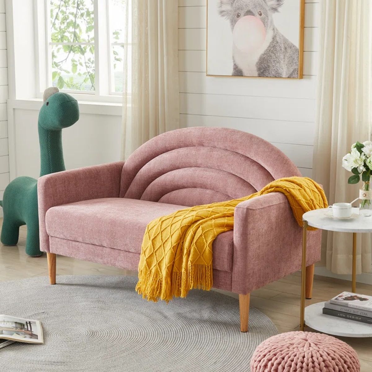 GENERICO - Sofá Arcoíris Yazmin 2 Cuerpos - Rosado