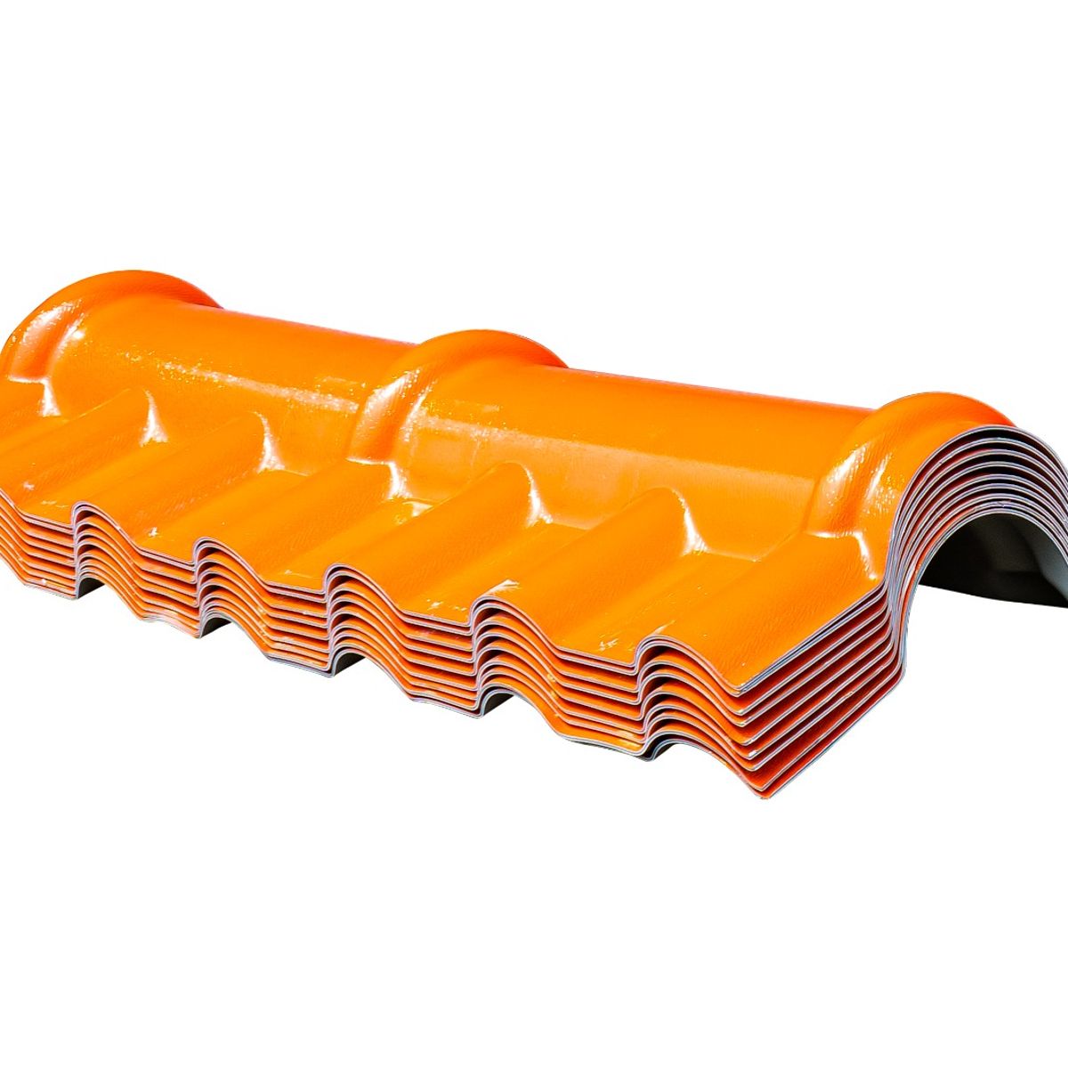 COVEMA - Cumbrera Teja Naranja 50 cm x 1.05 mts x 2.2mm COVEMA