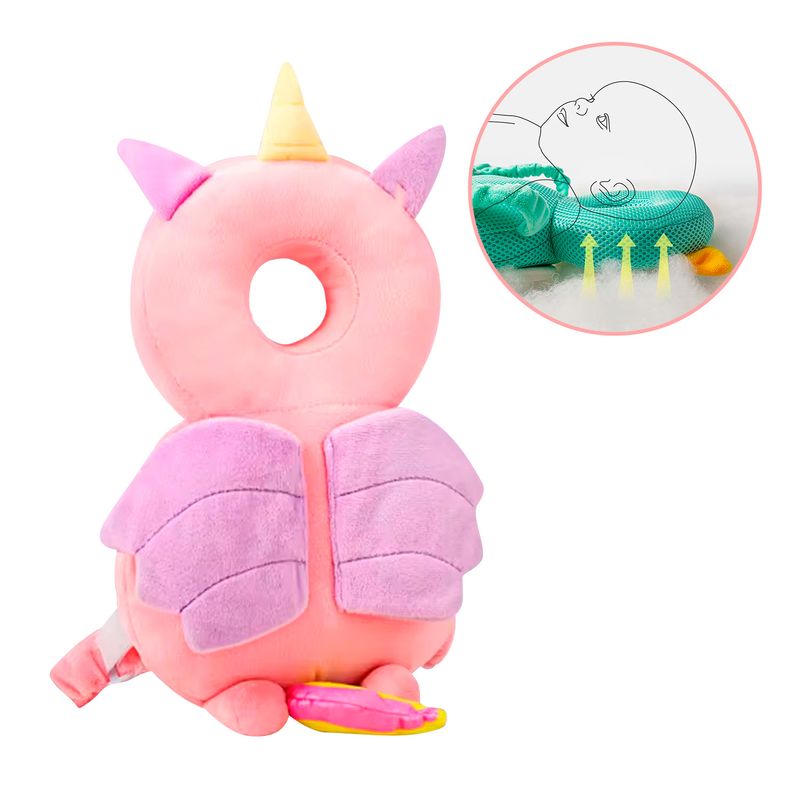 BUYPAL - Protector de Cabeza para Bebes Cojín con Diseño de Unicornio