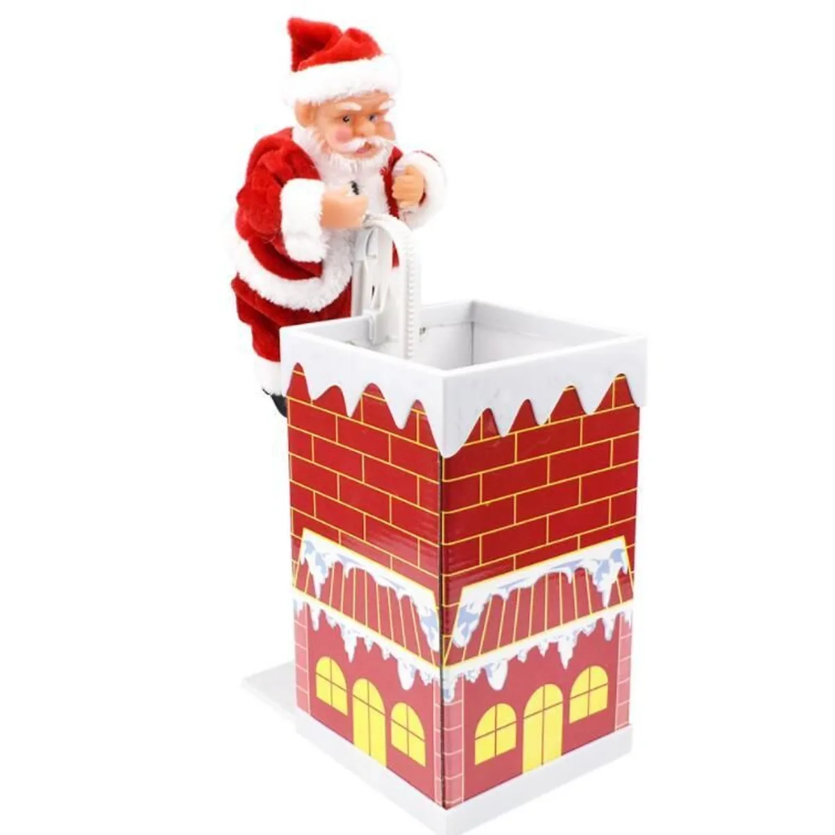 GENERICO - Papá noel escalador chimenea gira y canta decoración navidad adornos
