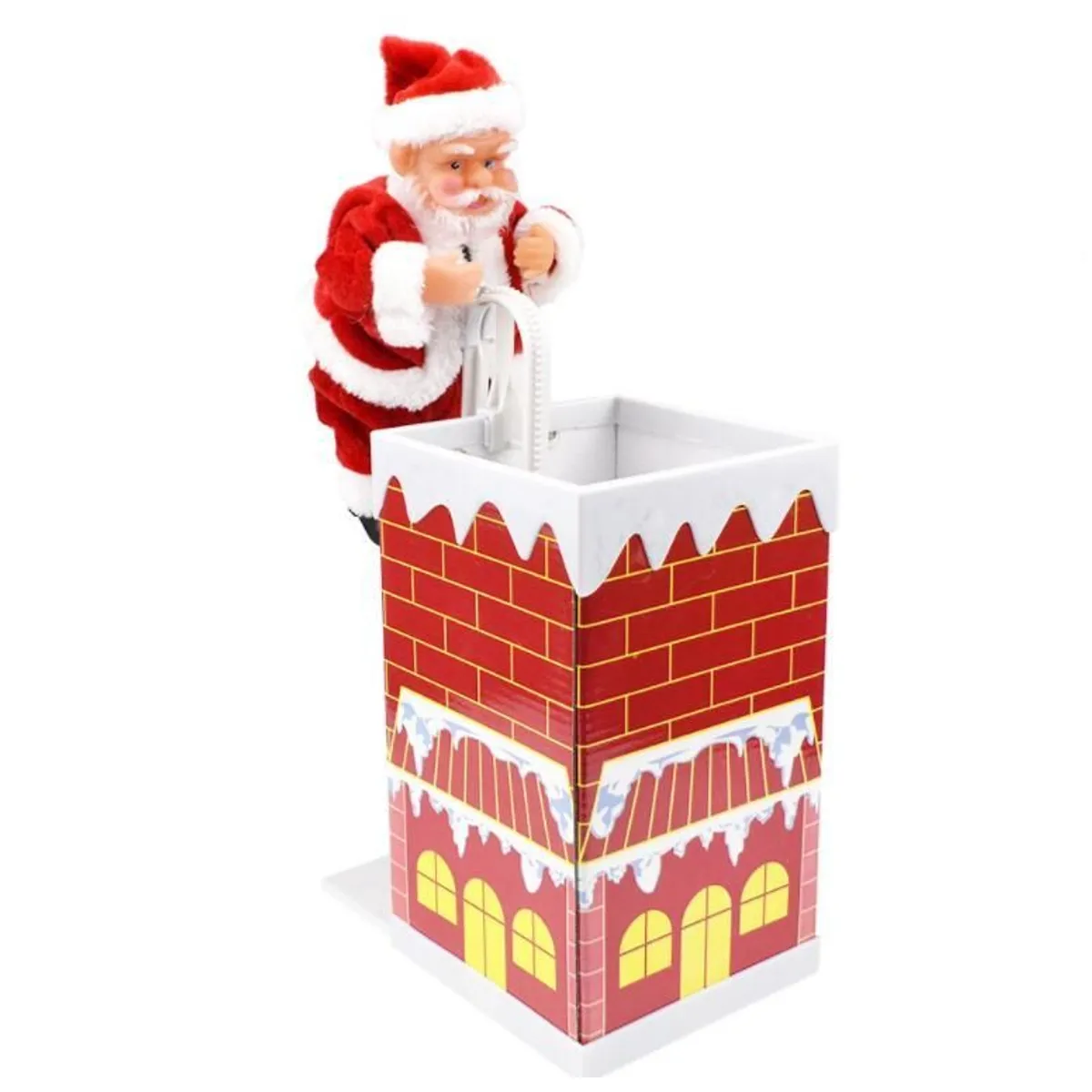 GENERICO - Papá noel escalador chimenea gira y canta decoración navidad adornos