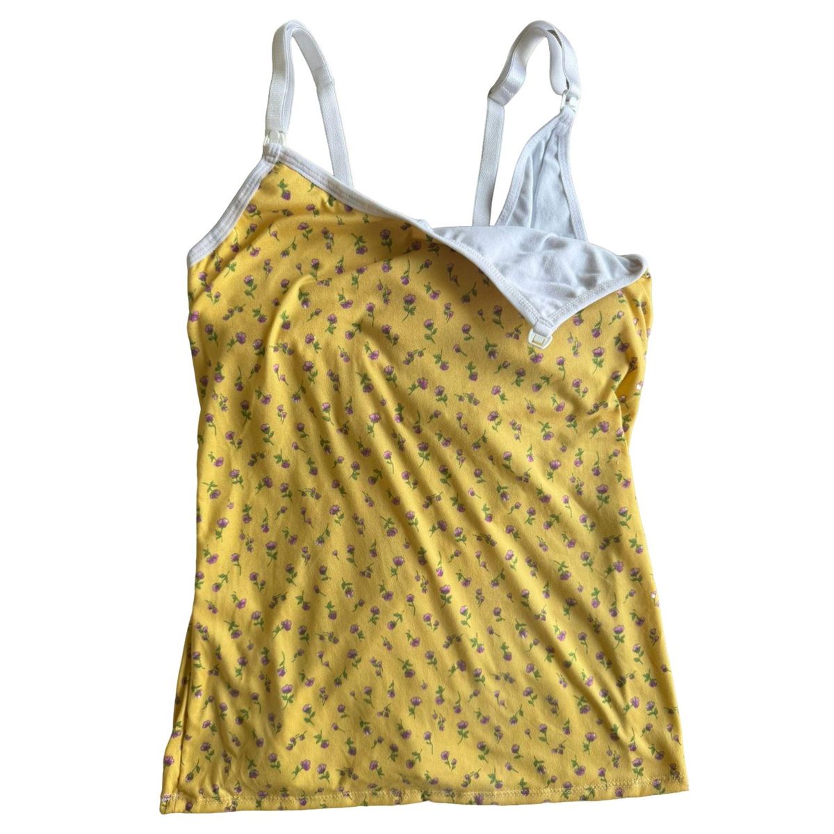 GENERICO - Polo Tiritas Broche Lactancia Top Incorporado AmariilloFloresRojo