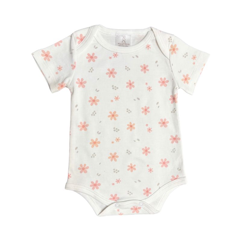 WAWA PIMA - BODY FLORECILLAS MC 100%  ALGODÓN PIMA