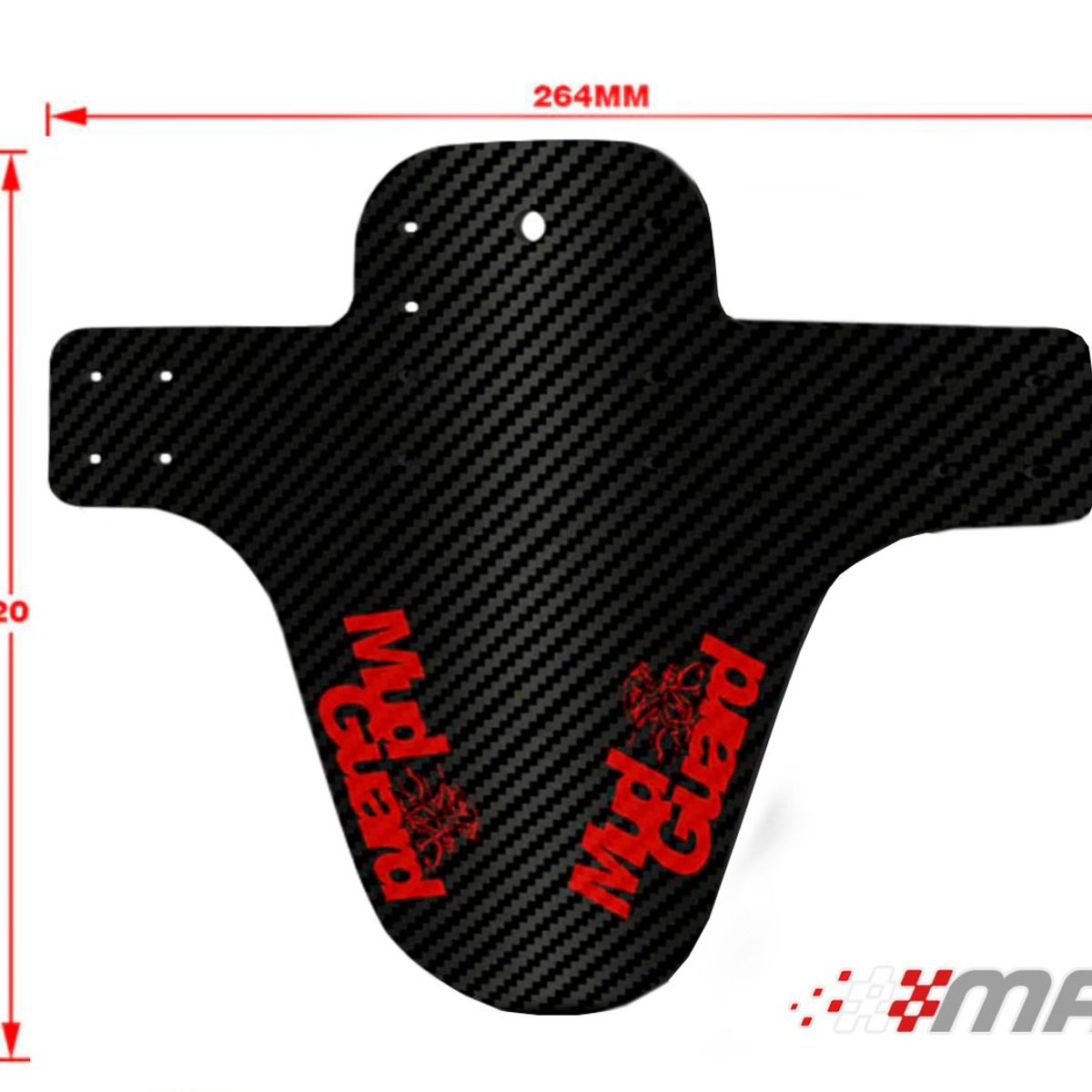 GENERICO - Tapabarros guardafango Para Bicicleta Mudguard Diseño Carbon