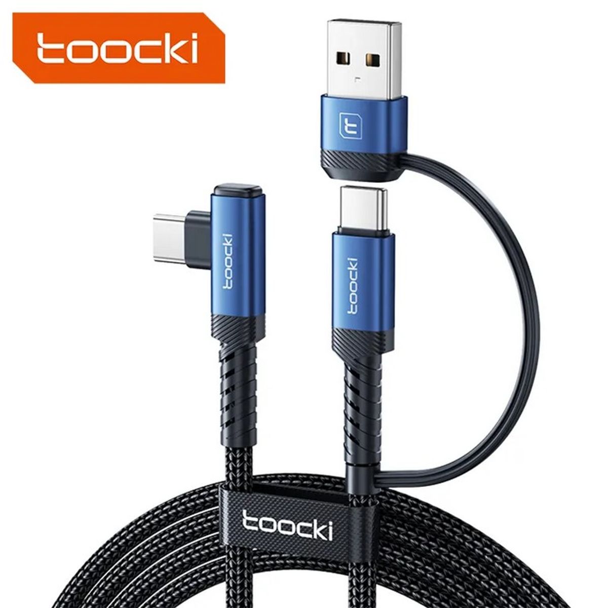 OEM - Cable Usb Tipo C 2en1 - 2 Metros Carga Rapida y Datos - Toocky