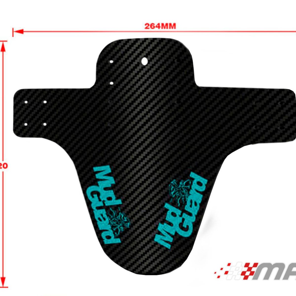 GENERICO - Tapabarros guardafango Para Bicicleta Mudguard Diseño Carbon