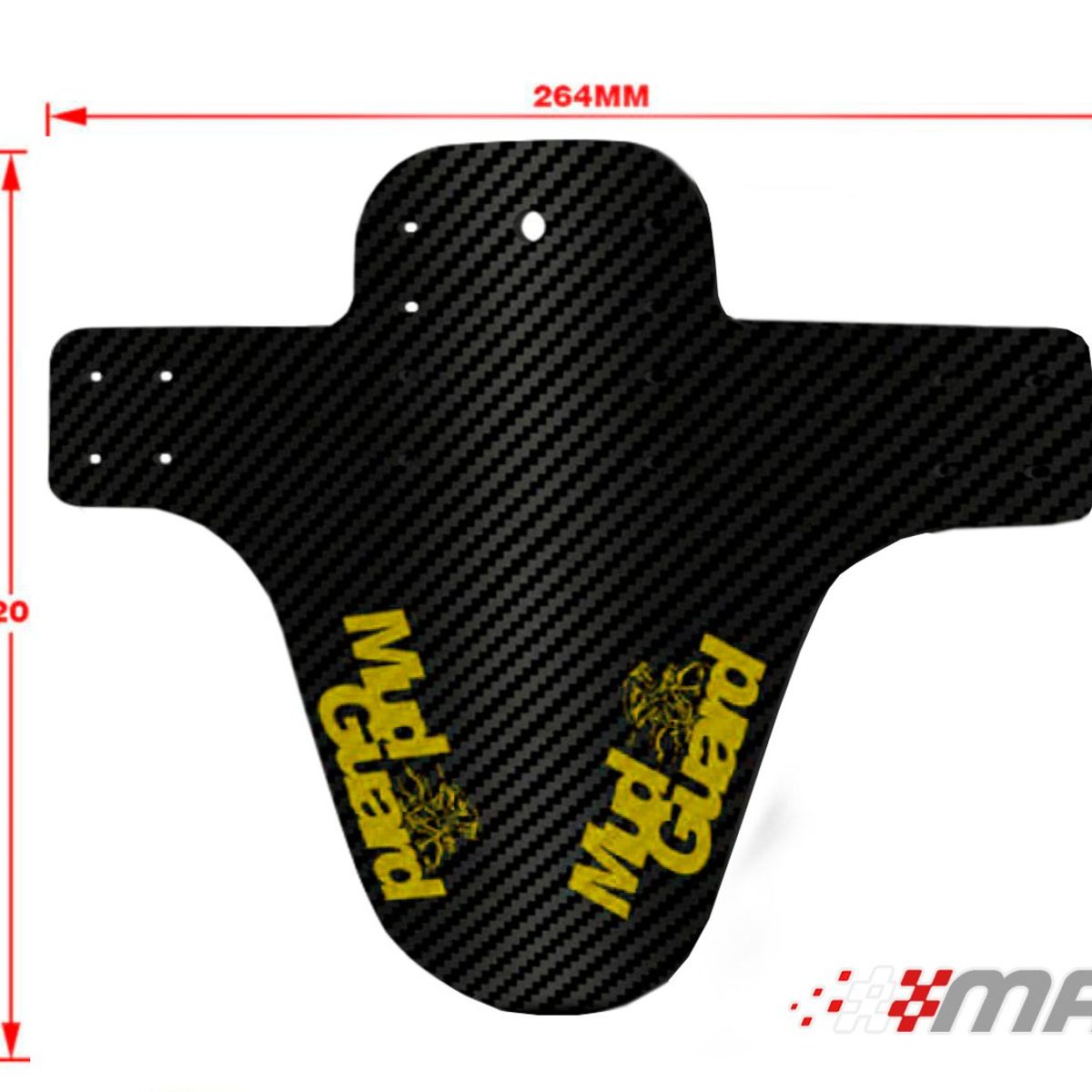 GENERICO - Tapabarros guardafango Para Bicicleta Mudguard Diseño Carbon