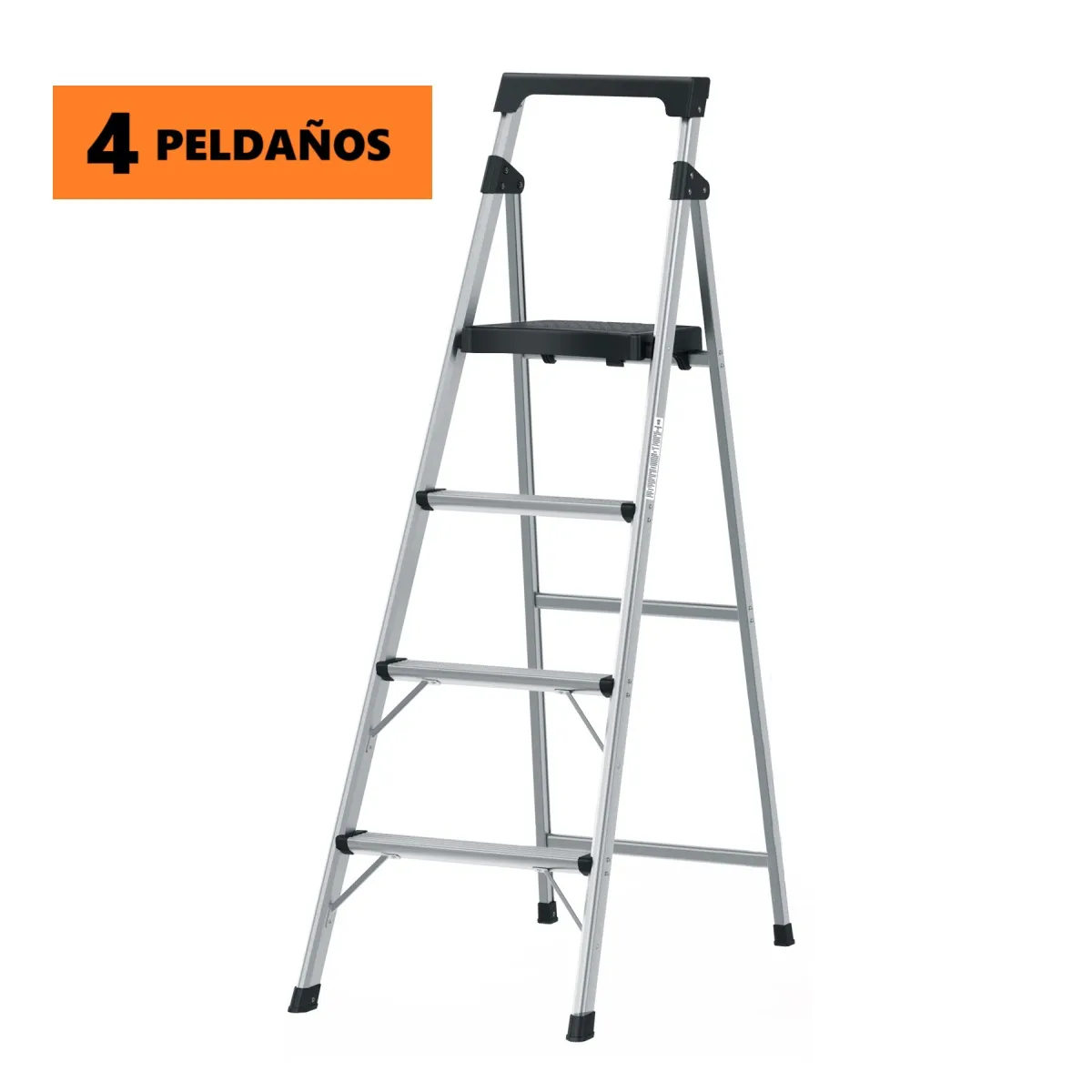 TRUPER - Escalera Tubular Plegable 4 Peldaños Soporta 150 kg TRUPER