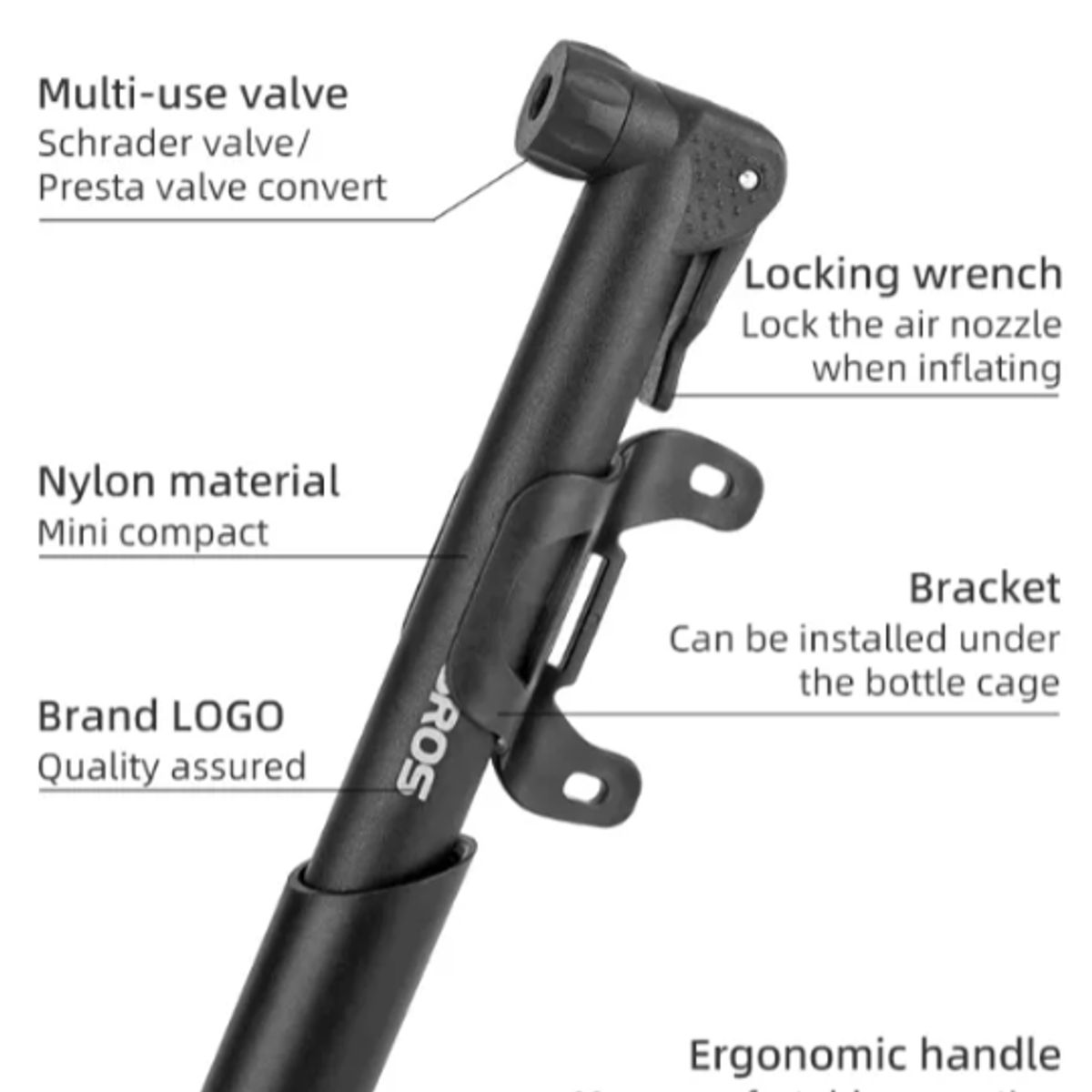 ROCKBROS - INFLADOR PORTÁTIL ROCKBROS 80 PSI