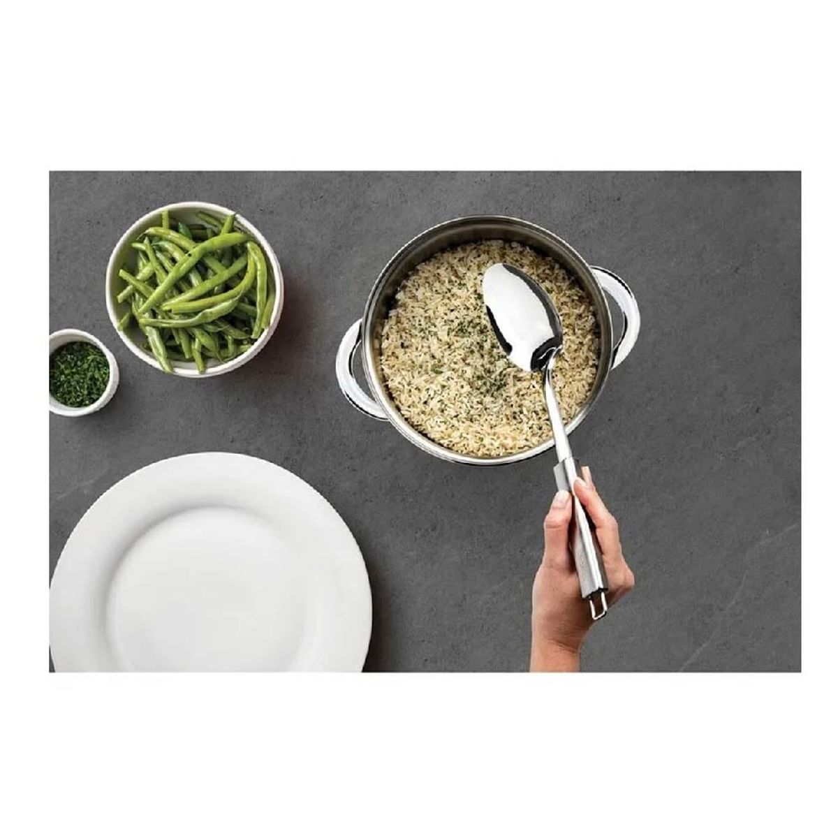 TRAMONTINA - Cuchara de Arroz  TRAMONTINA  Ace. Inox.