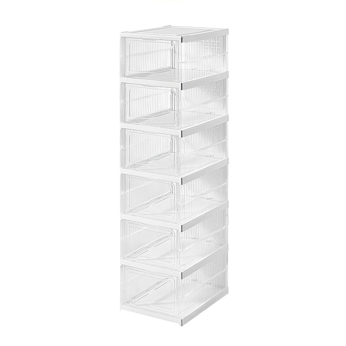 OTTOWARE - Zapatera Transparente Plegable de 6 Niveles