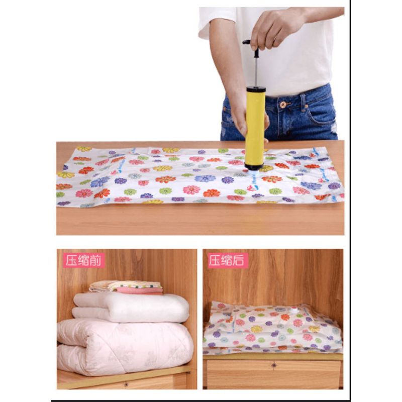 GENERICO - Bolsas Compresoras Ahorra Espacio 3Unidades  Desinflador