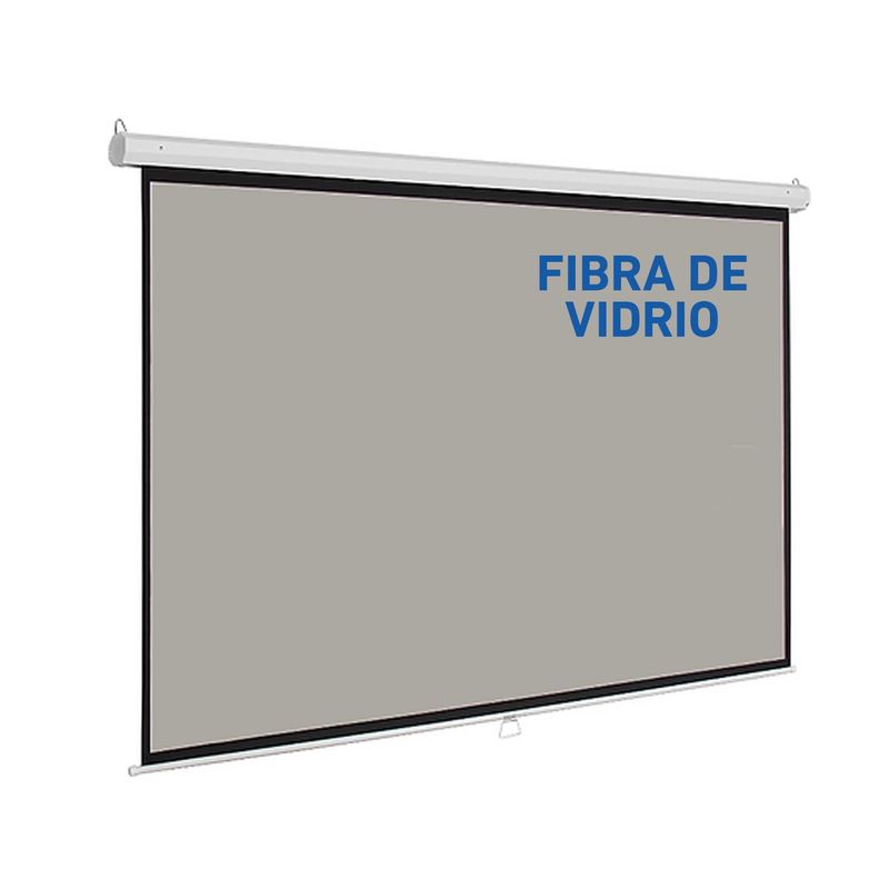 NEO DIGITAL - Pantalla Ecran Manual fibra de vidrio gris 120 Pulgadas 2.44x1.83m