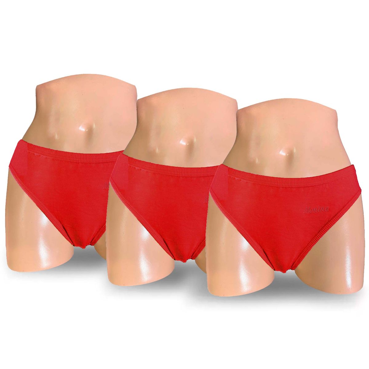 MONINA - Pack x3 Truza Bikini Monina Rojo