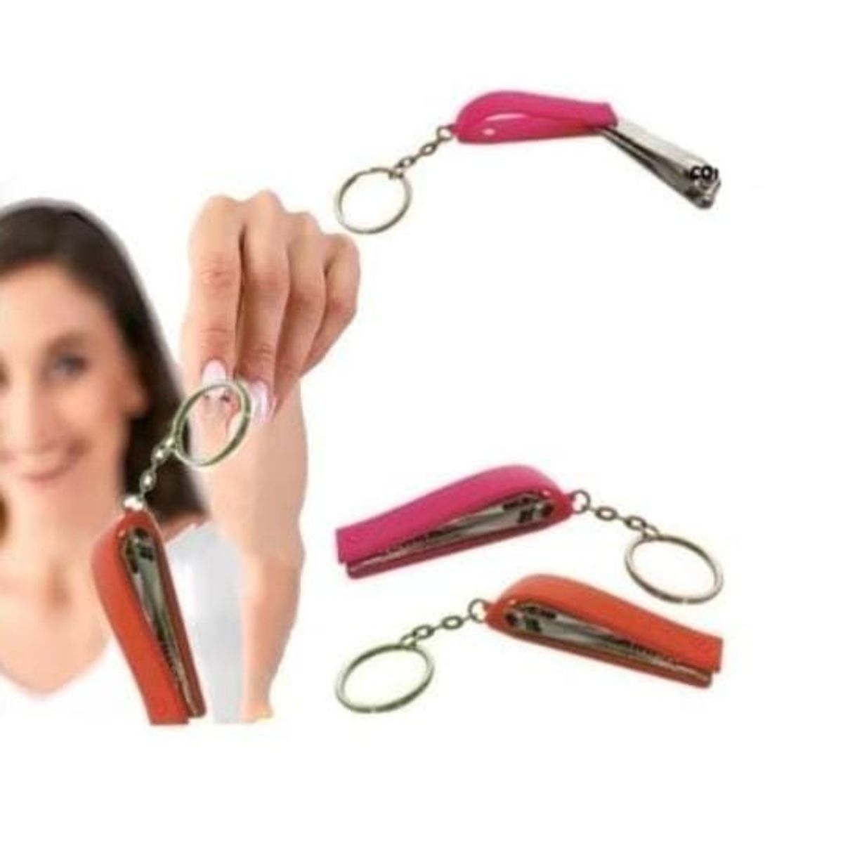GENERICO - Cortaúñas plegable portátil ultrafino,  recortador de uñas  llavero
