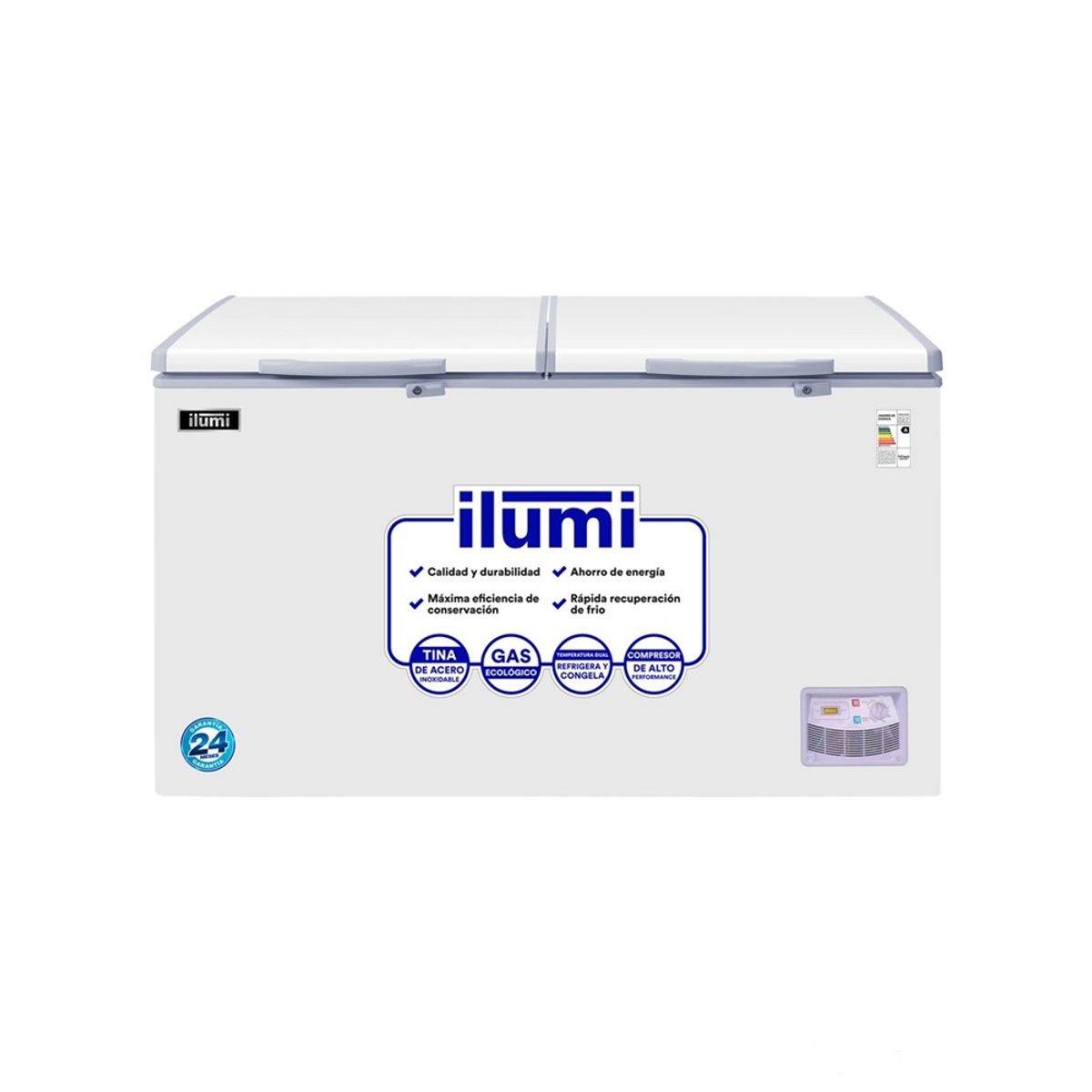 ILUMI - Congeladora Ilumi TFI-4402WH 2 Tapas 440 Lts  Blanco