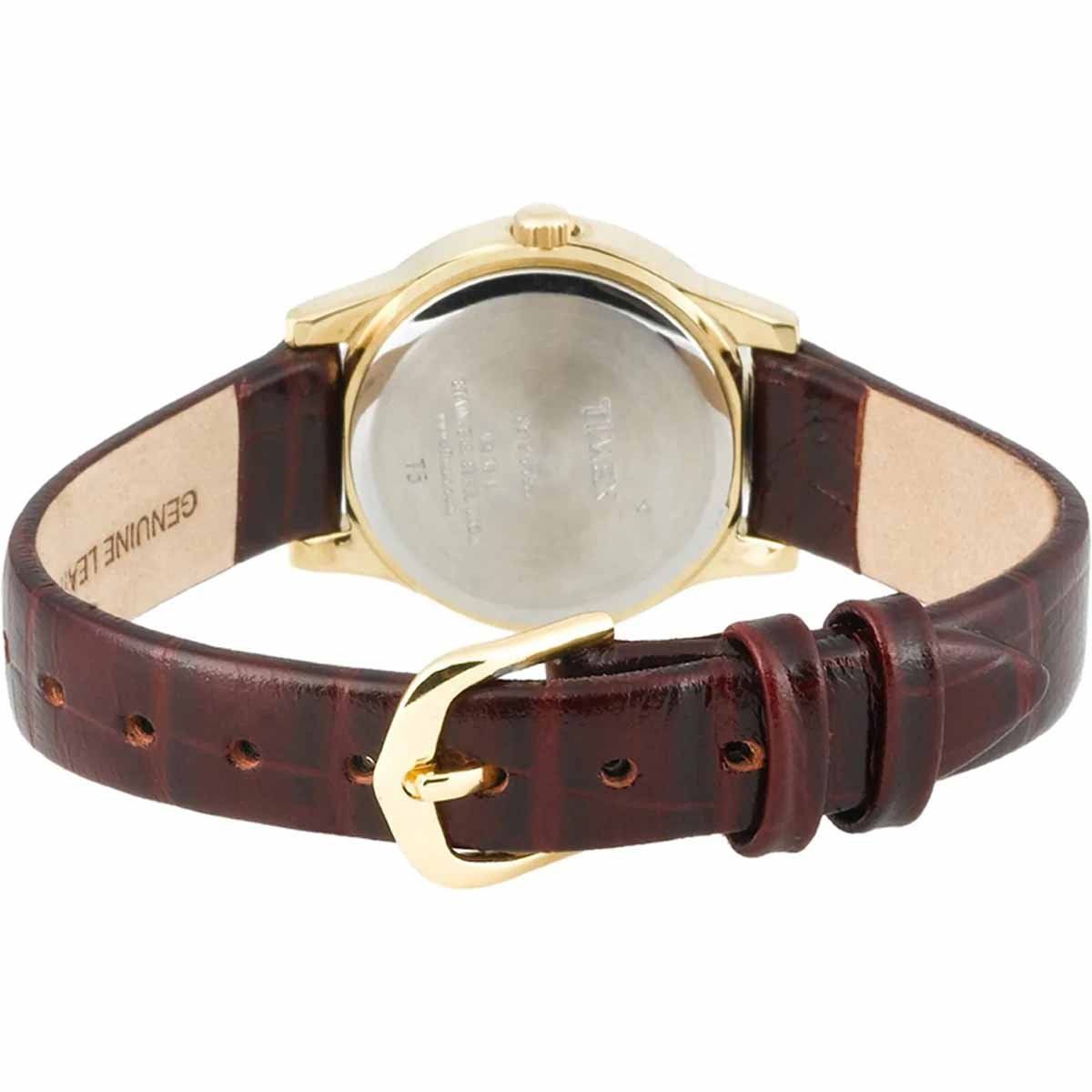 TIMEX - Reloj Timex Mujer T21693 Essex Ave Analógico Indiglo Perlado - Dorado