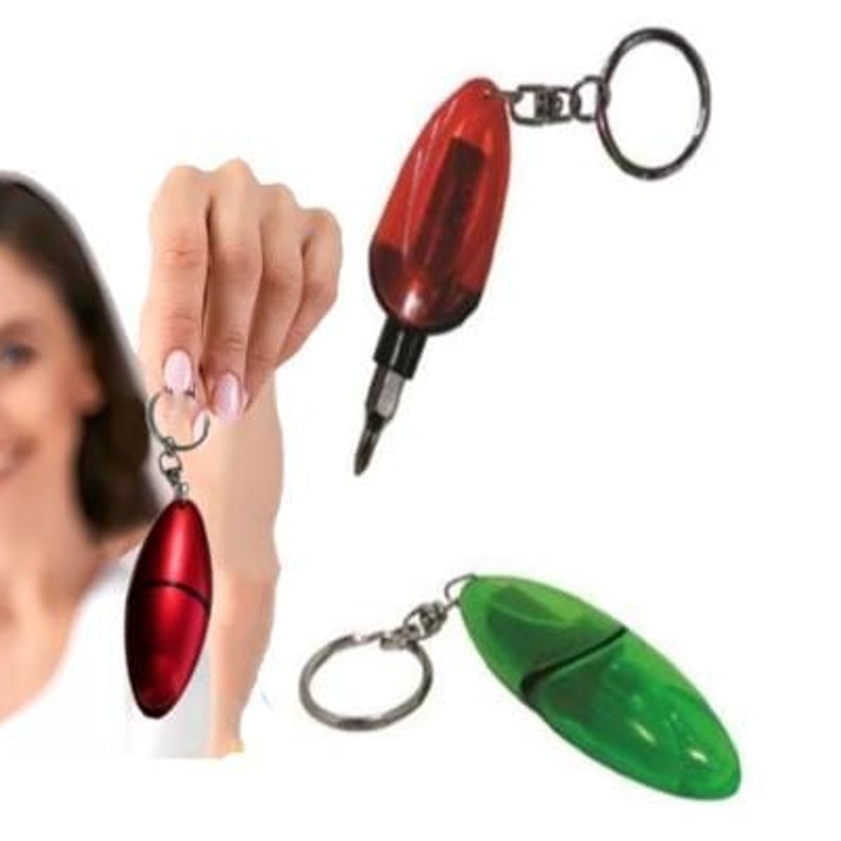 GENERICO - Llavero multifucion destornillador trasnlucido plegable