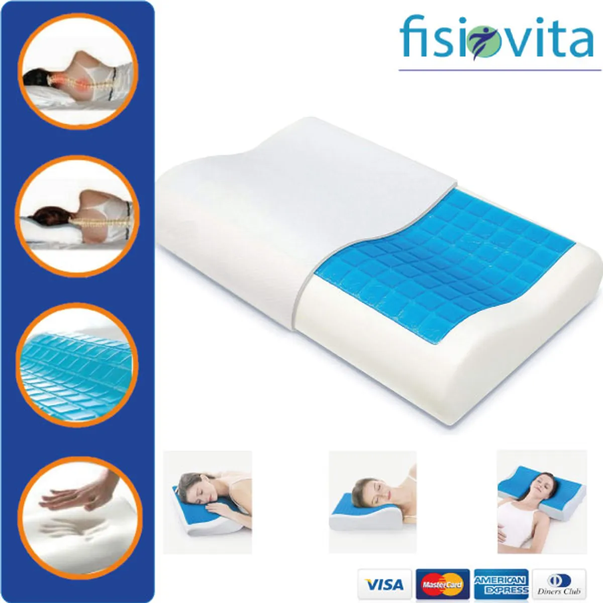 GENERICO - Almohada con gel que relaja