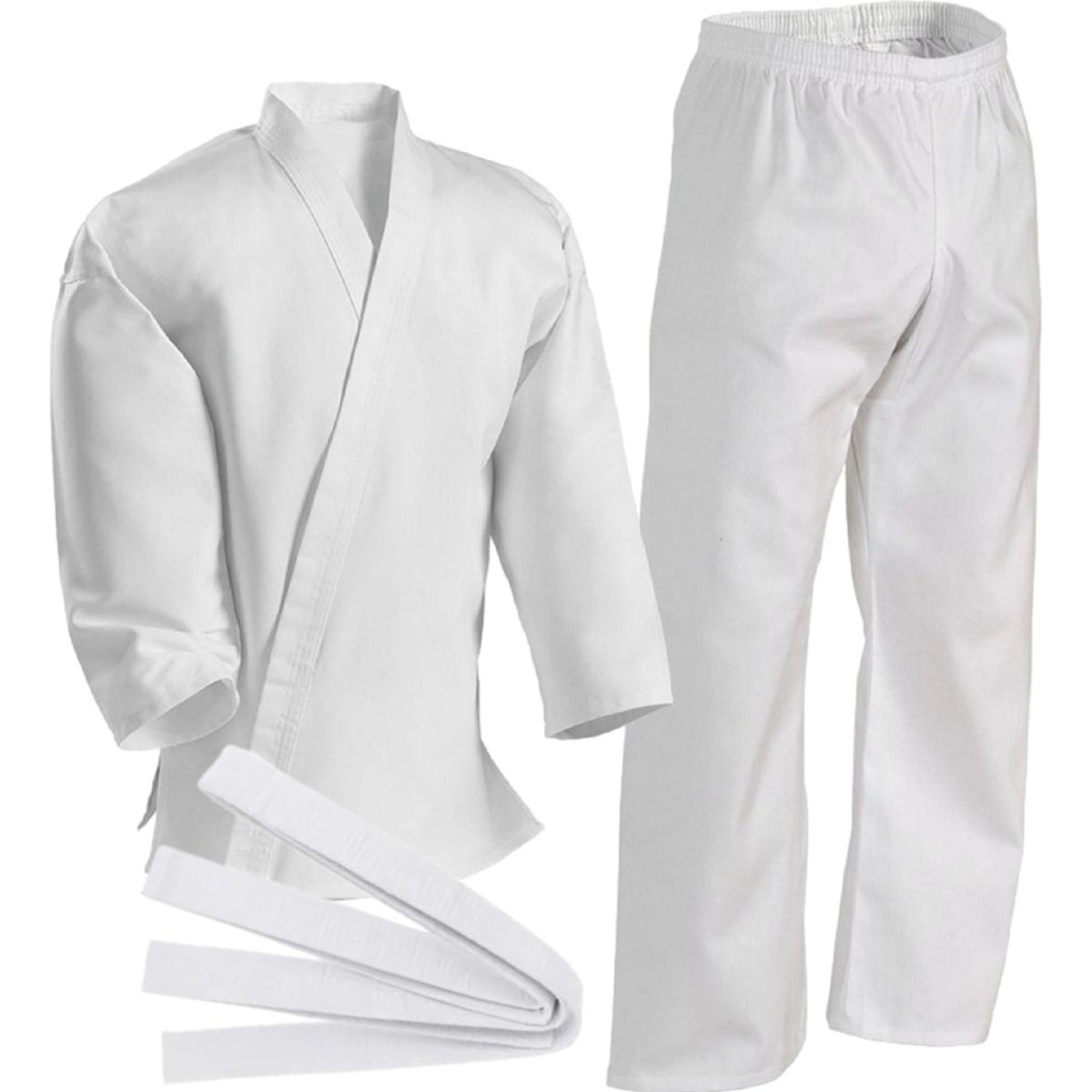 NACIONAL - Karate Gi Uniforme Conjunto Completo Artes Marciales Drill - Blanco