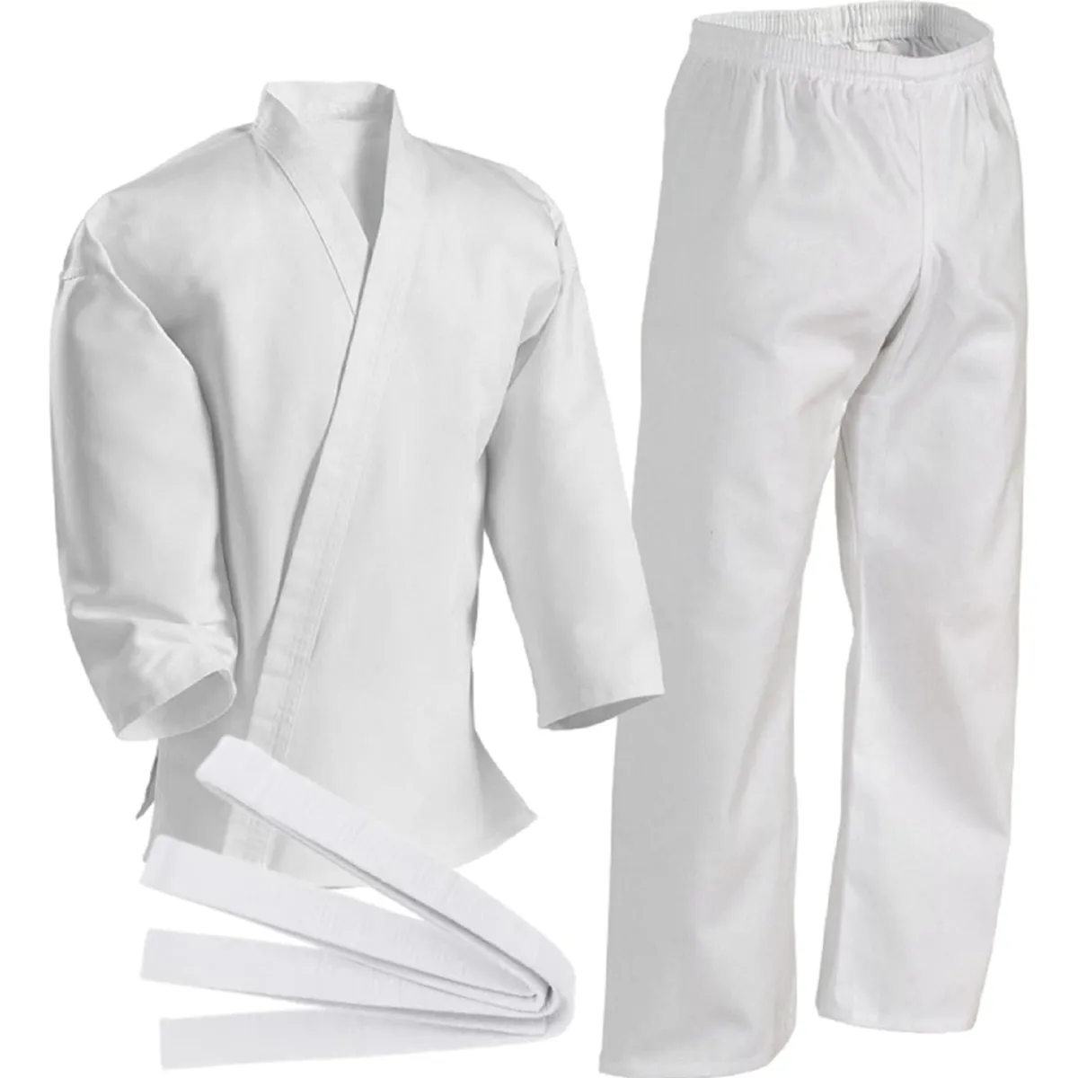 NACIONAL - Karate Gi Uniforme Conjunto Completo Artes Marciales Drill - Blanco