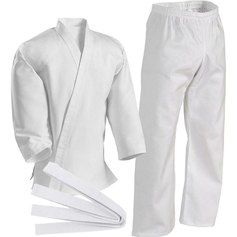 NACIONAL - Karate Gi Uniforme Conjunto Completo Artes Marciales Drill - Blanco