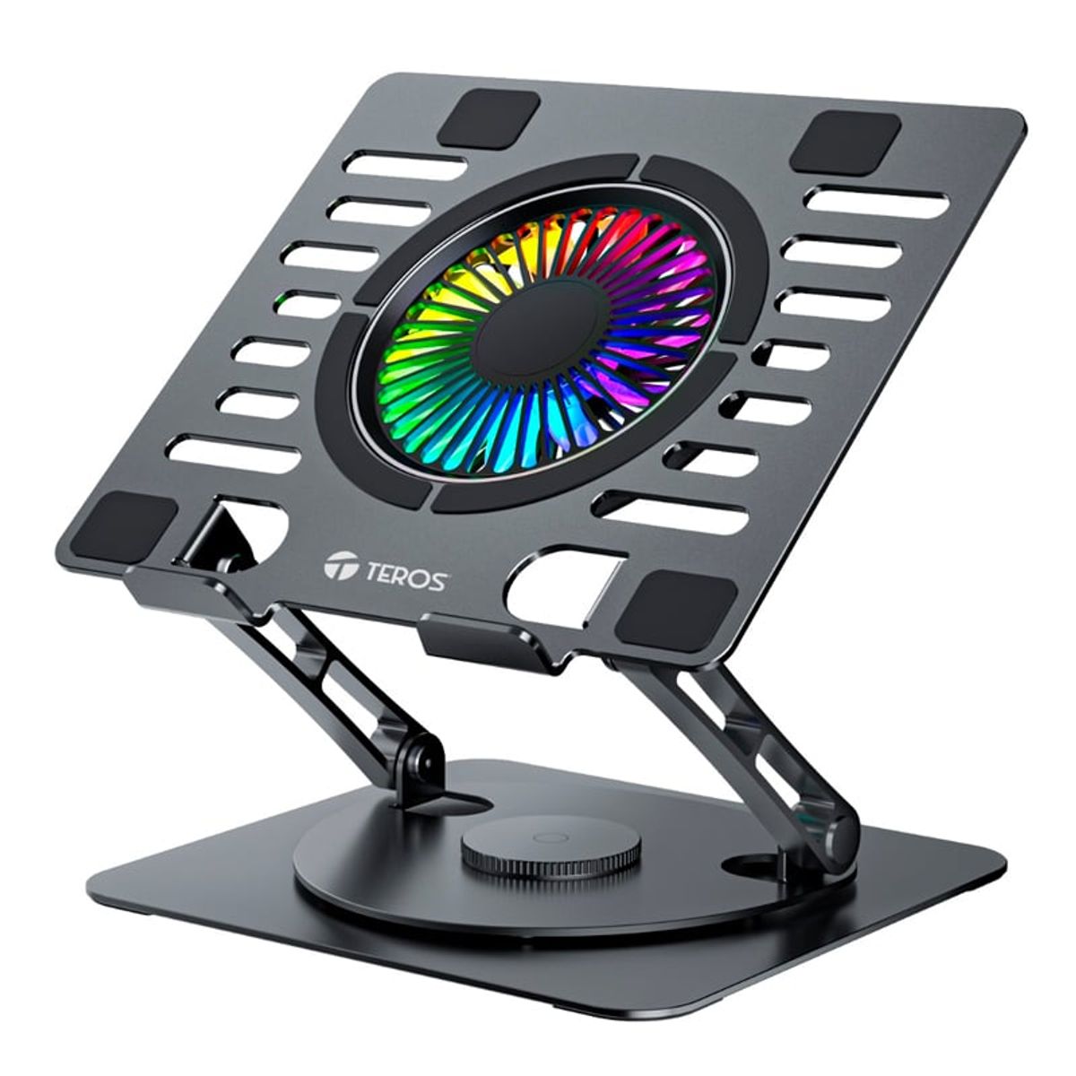 TEROS - COOLER PARA LAPTOP TEROS TE 7132N ALUMINIO Y VENTILADOR RGB