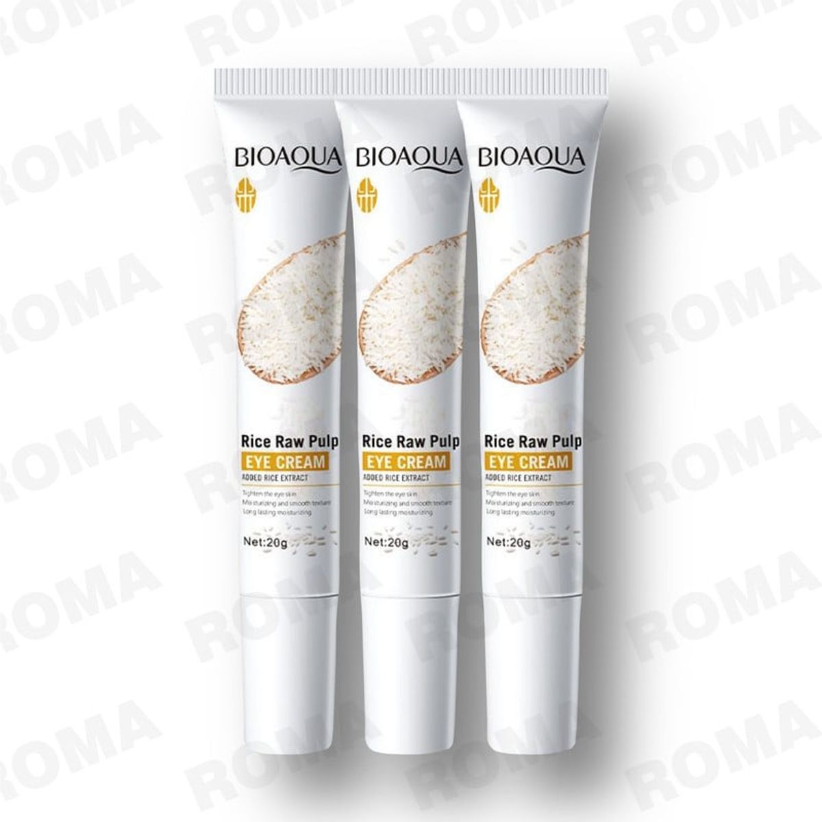 BIOAQUA - PACK 3 CONTORNO DE OJOS CON ARROZ  BIOAQUA 60G