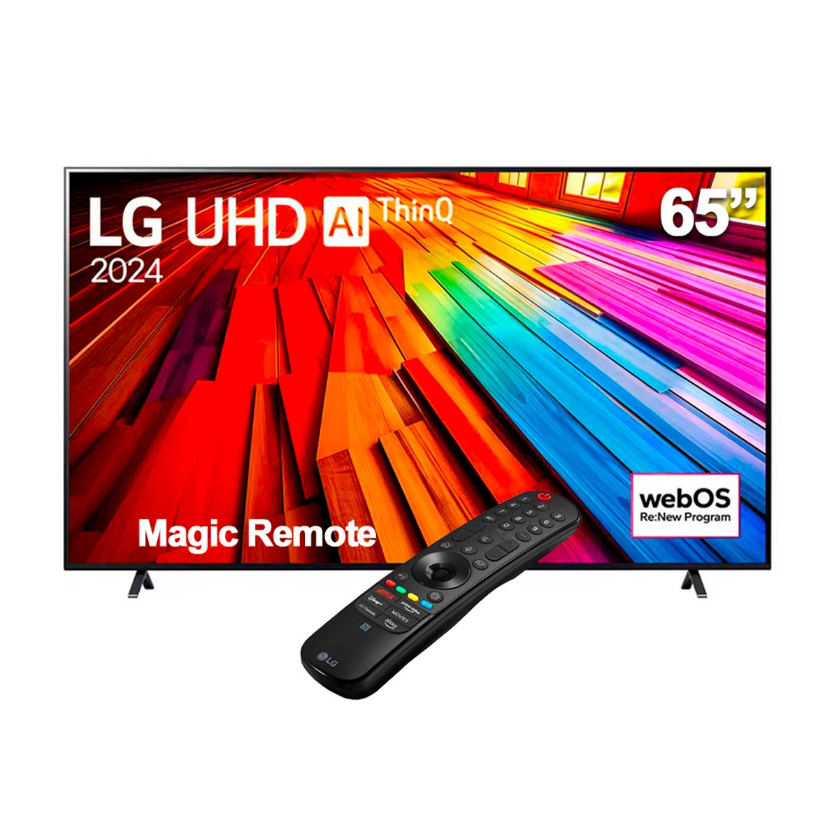 LG - Televisor LG 65 Smart  65UT8050PSB UHD 4K Wifi con Magic Remote LG - Negro