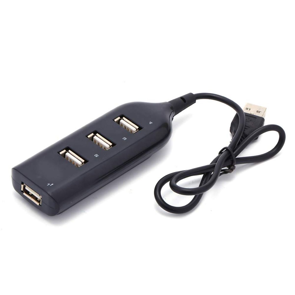 GENERICO - Hub USB, Micro USB 2.0 con Cable Distribuidor de 4 Puertos