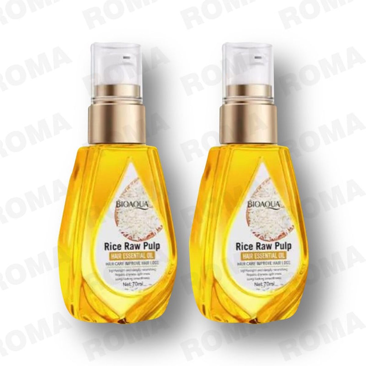 BIOAQUA - PACK 2 ACEITE ESENCIAL PARA CABELLO DE ARROZ BIOAQUA 140ML