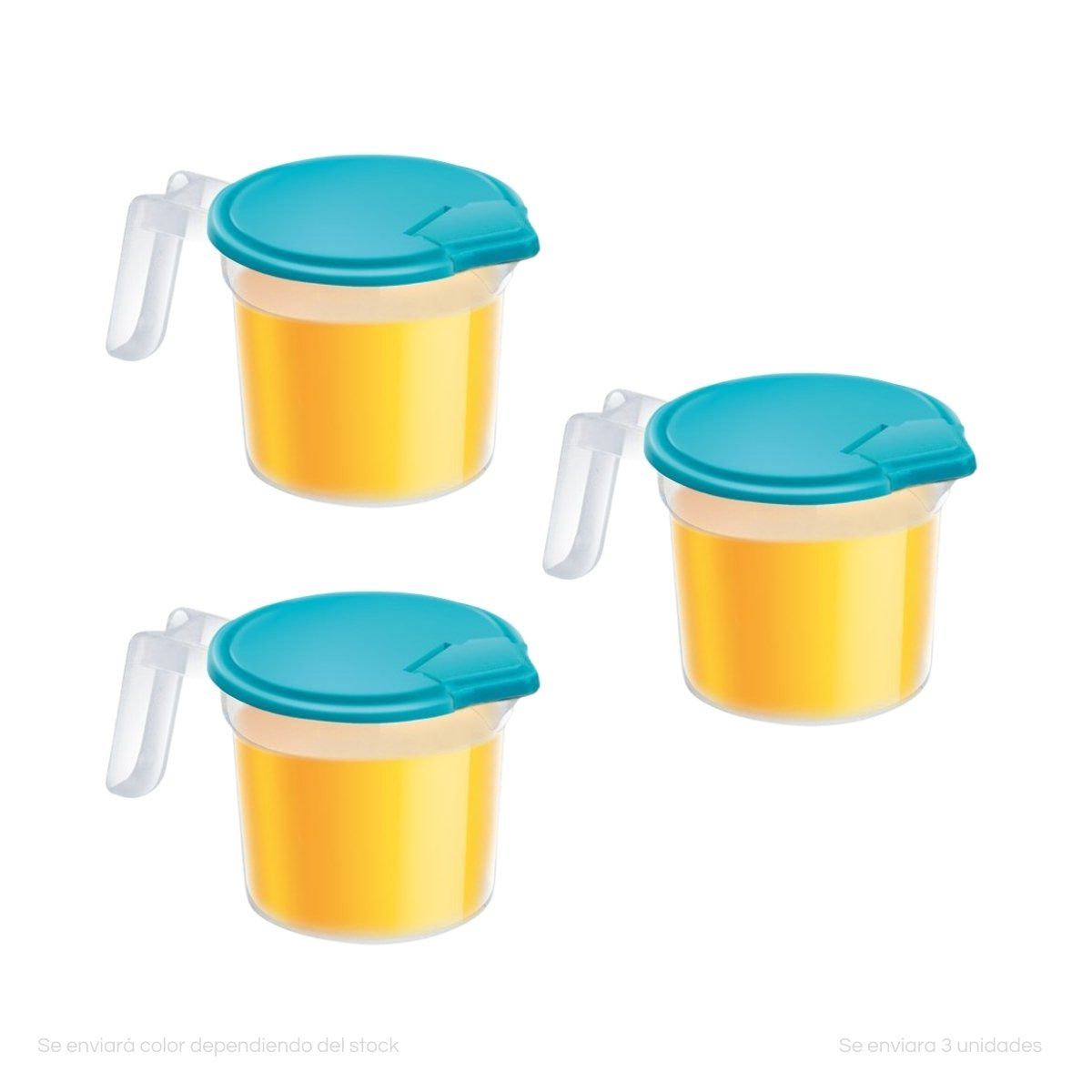 POLINPLAST - Set de 3 Jarras Medidoras Polin N° 0.25 Transparente