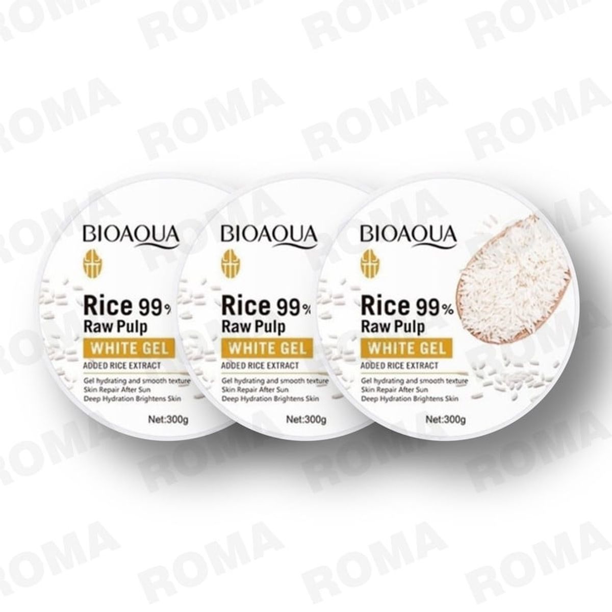 BIOAQUA - PACK 3 GEL HIDRATANTE Y REPARADOR FACIAL DE ARROZ BIOAQUA 900G